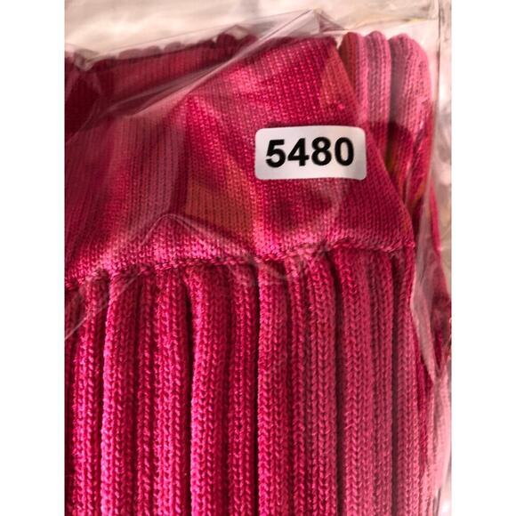 Adam Lippes Collective Pants Ribbed Knit High Waisted Pull On Bootcut Pink M - Picture 7 of 7